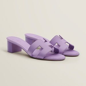Hermès Violet Parme Oasis Sandals